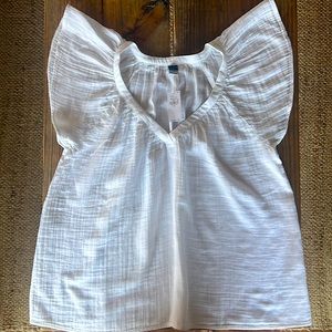 Old Navy Cotton Gauze Flutter Sleeve Top Medium NWT